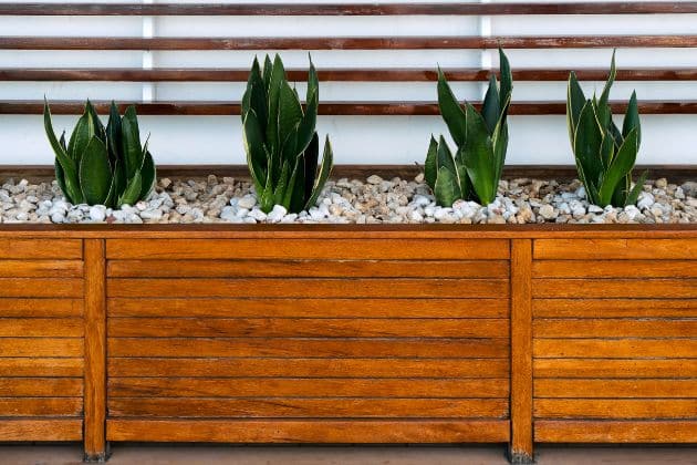 built-in planters