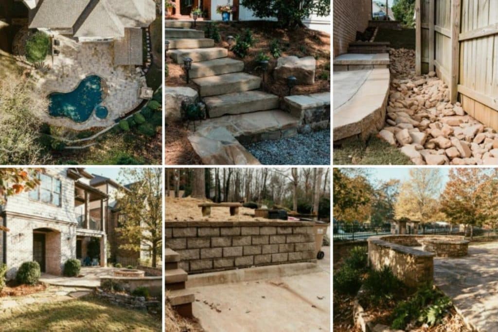 various hardscape projects