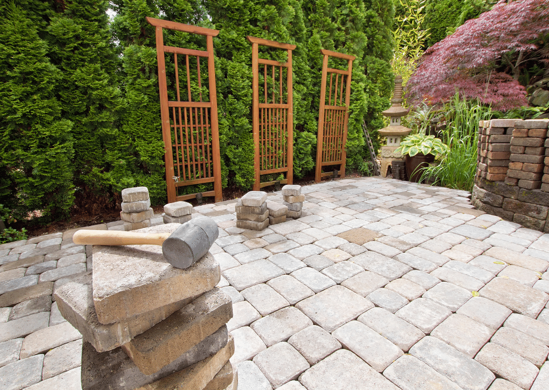 Hardscape construction project